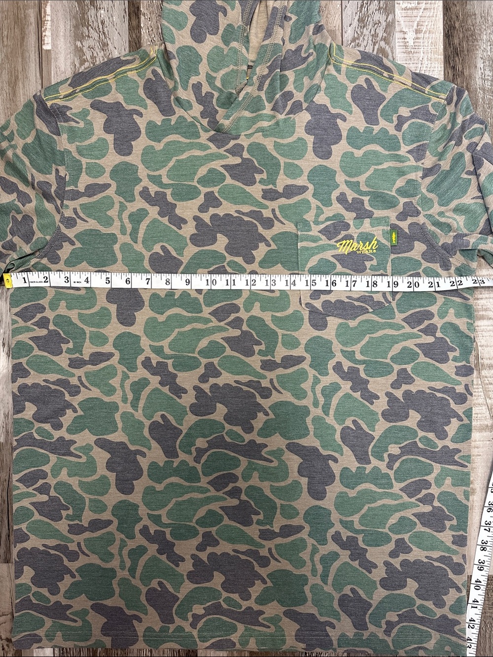 Marsh Wear Men’s Green & Gray Camo Hooded Pullover - Picture 4 of 7